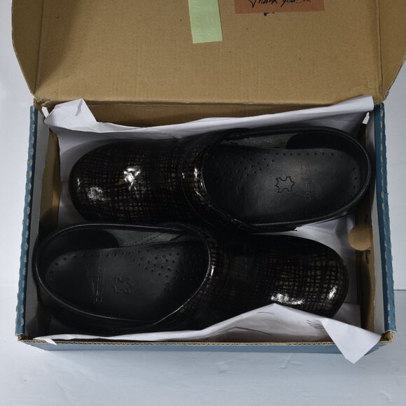 Dansko Professional Black & Silver Clogs size 39 womens 8.5 9 - Picture 7 of 7